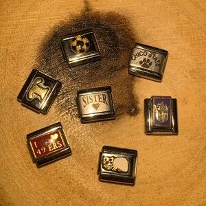 Assorted Charm Links with Various Designs (Sold Together)